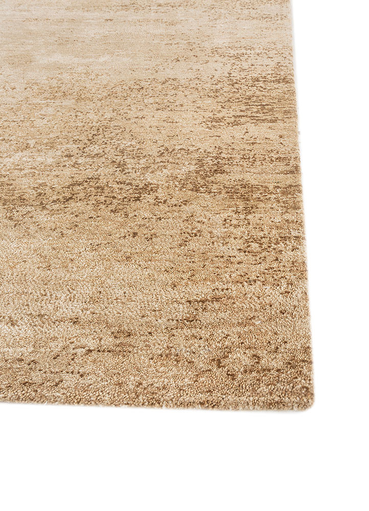 entropy beige and brown wool and silk hand knotted Rug - Corner entropy beige and brown wool and silk hand knotted Rug - Corner