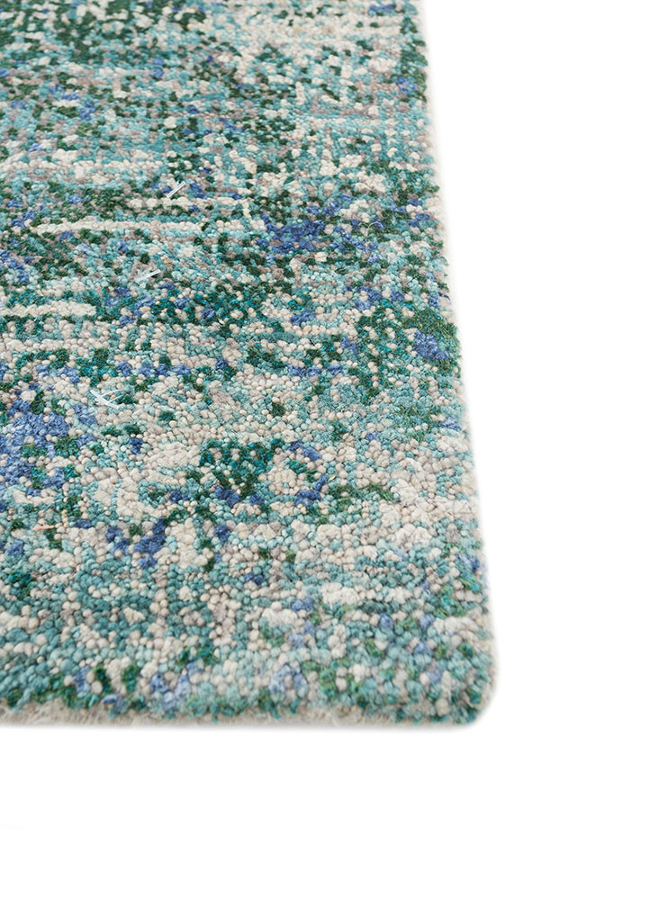 afterglow by kavi grey and black afghan wool and silk hand knotted Rug - Corner afterglow by kavi grey and black afghan wool and silk hand knotted Rug - Corner