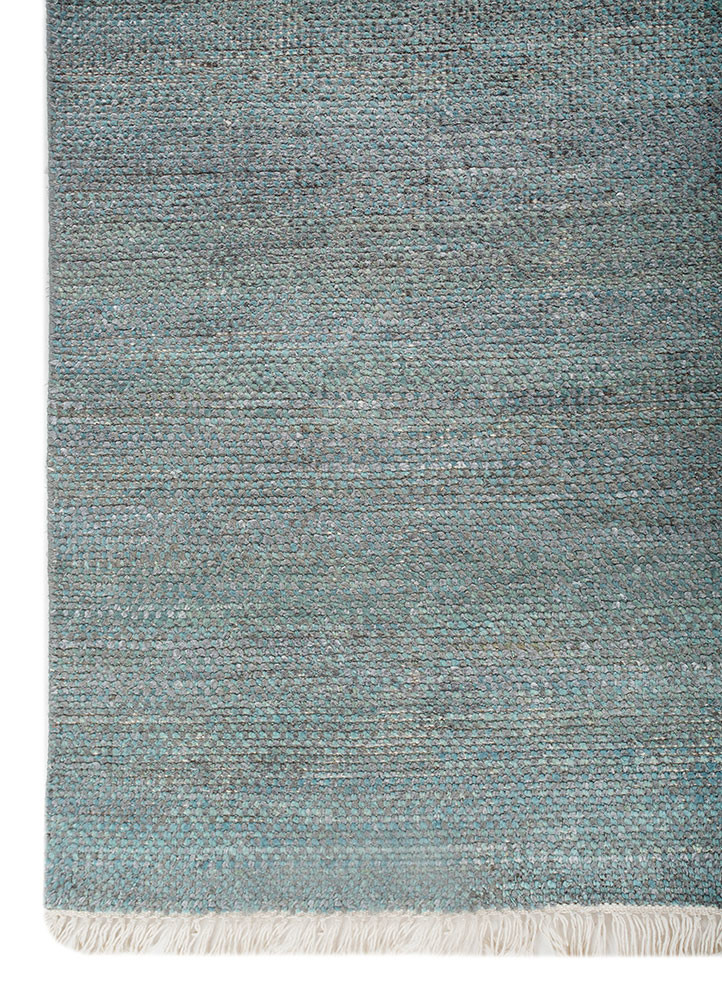 kairos blue wool and silk hand knotted Rug - Corner kairos blue wool and silk hand knotted Rug - Corner