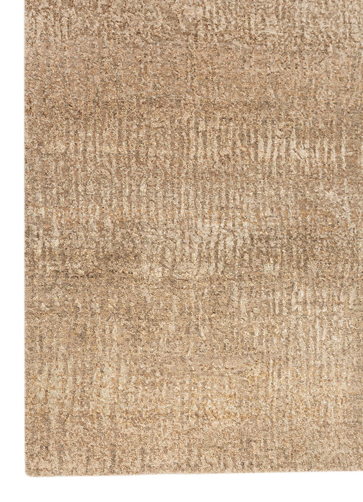 entropy gold wool and silk hand knotted Rug - Corner entropy gold wool and silk hand knotted Rug - Corner