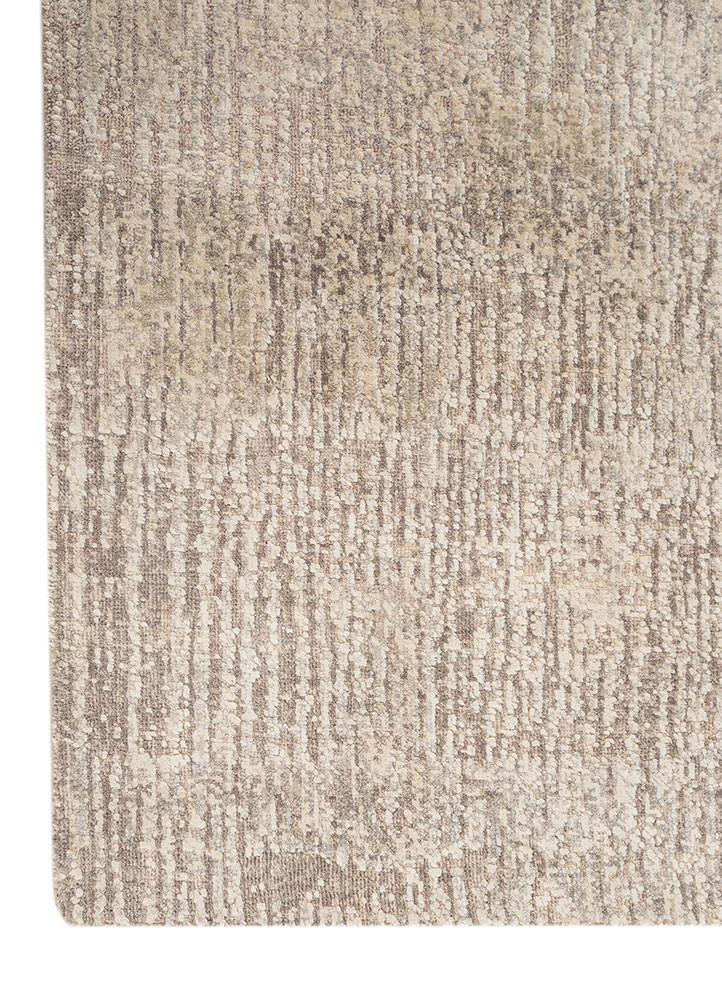 entropy blue wool and silk hand knotted Rug - Corner entropy blue wool and silk hand knotted Rug - Corner