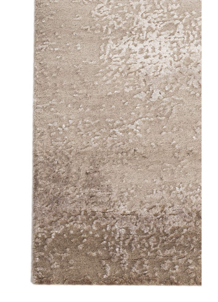 entropy ivory wool and bamboo silk hand knotted Rug - Corner entropy ivory wool and bamboo silk hand knotted Rug - Corner
