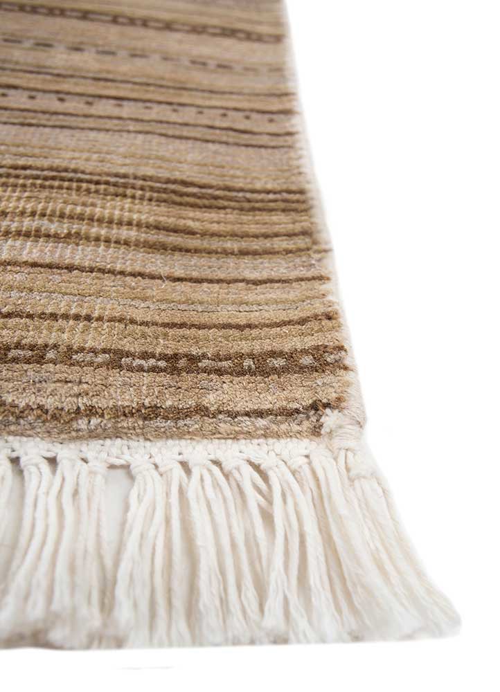 entropy ivory wool and silk hand knotted Rug - Corner entropy ivory wool and silk hand knotted Rug - Corner