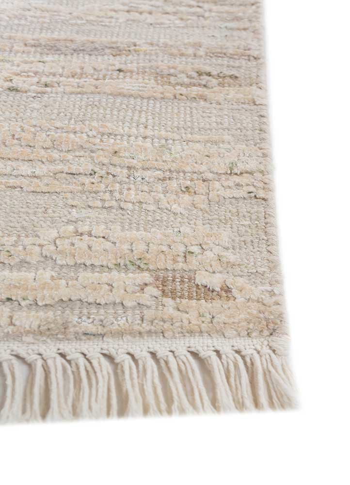 Aprezo Ivory Hand Knotted Wool and Silk Rugs Akws1496 Jaipur Rugs India