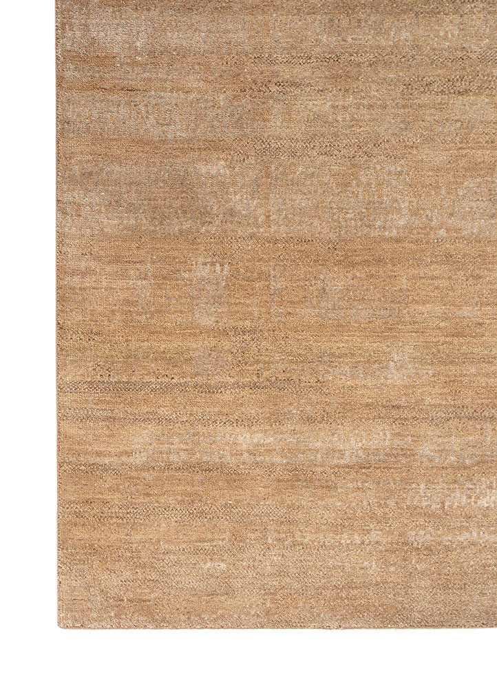 entropy beige and brown wool and silk hand knotted Rug - Corner entropy beige and brown wool and silk hand knotted Rug - Corner