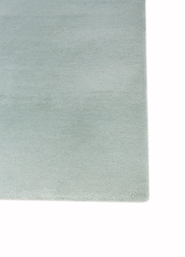 days blue wool and silk hand knotted Rug - Corner days blue wool and silk hand knotted Rug - Corner