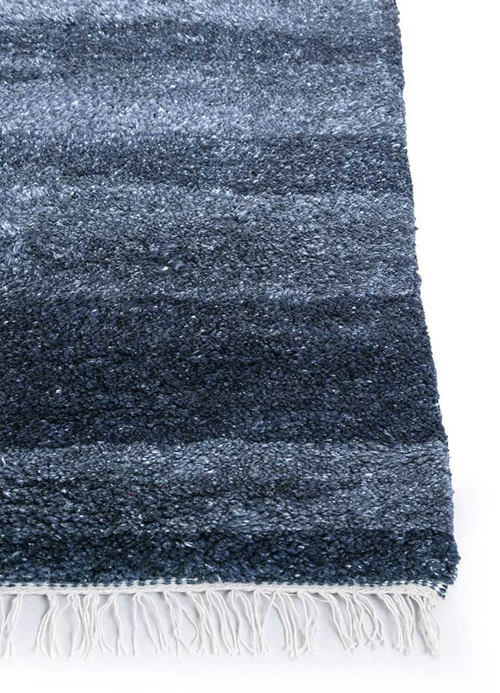 clan blue wool hand knotted Rug - Corner clan blue wool hand knotted Rug - Corner