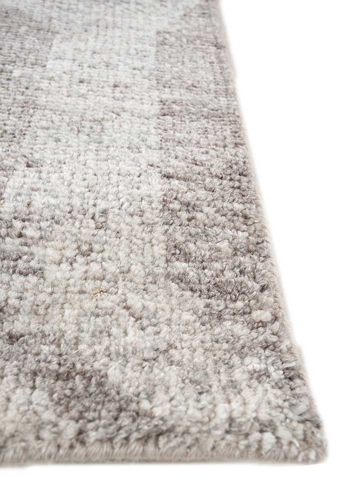 thyme red and orange wool hand knotted Rug - Corner