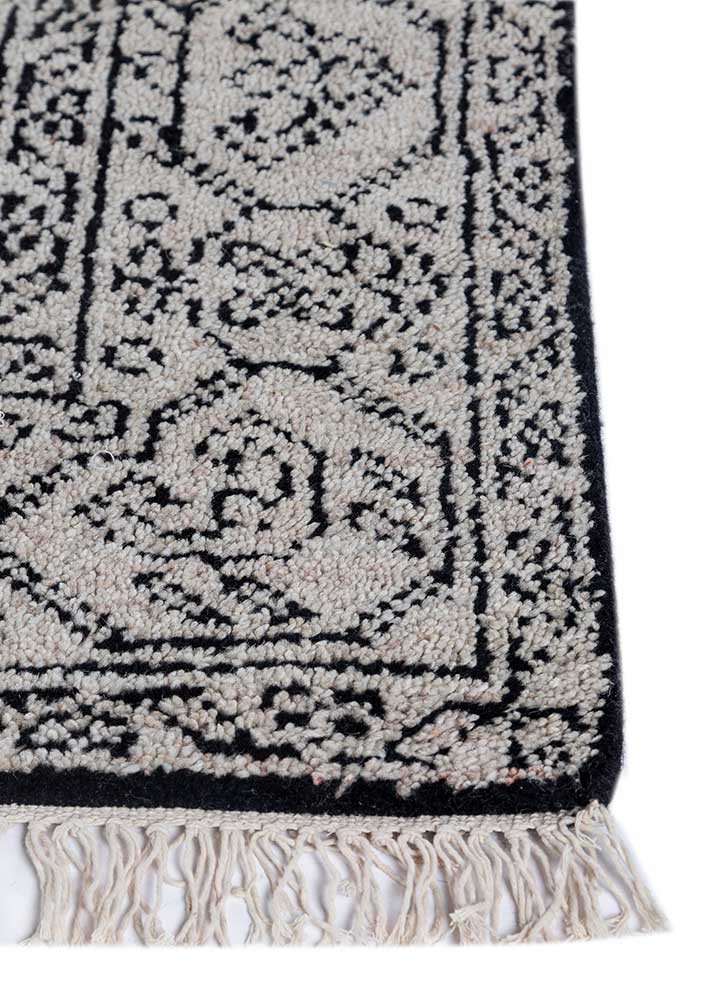 manifest ivory wool and viscose hand knotted Rug - Corner manifest ivory wool and viscose hand knotted Rug - Corner