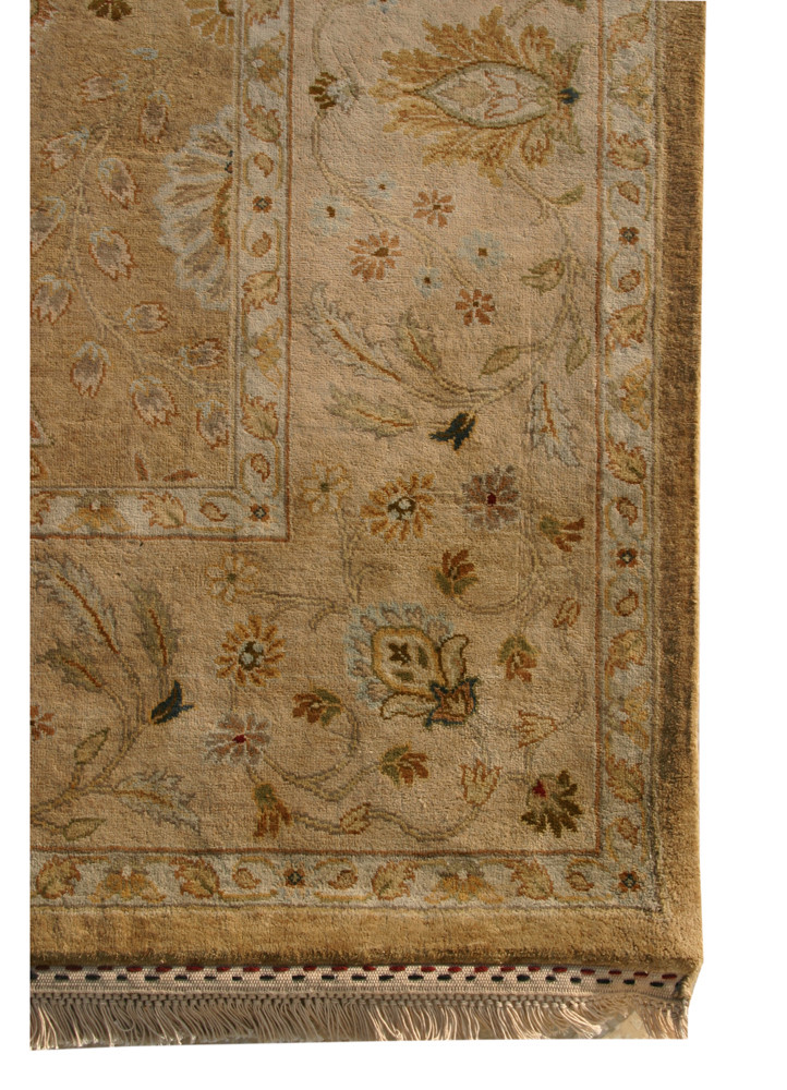 aprezo gold silk hand knotted Rug - Corner aprezo gold silk hand knotted Rug - Corner