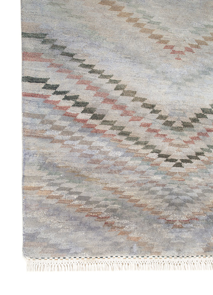 weaver art reserve blue wool hand knotted Rug - Corner weaver art reserve blue wool hand knotted Rug - Corner