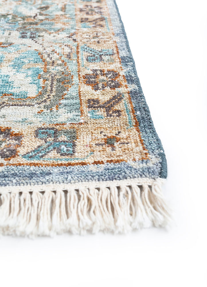 someplace in time ivory afghan wool hand knotted Rug - Corner someplace in time ivory afghan wool hand knotted Rug - Corner