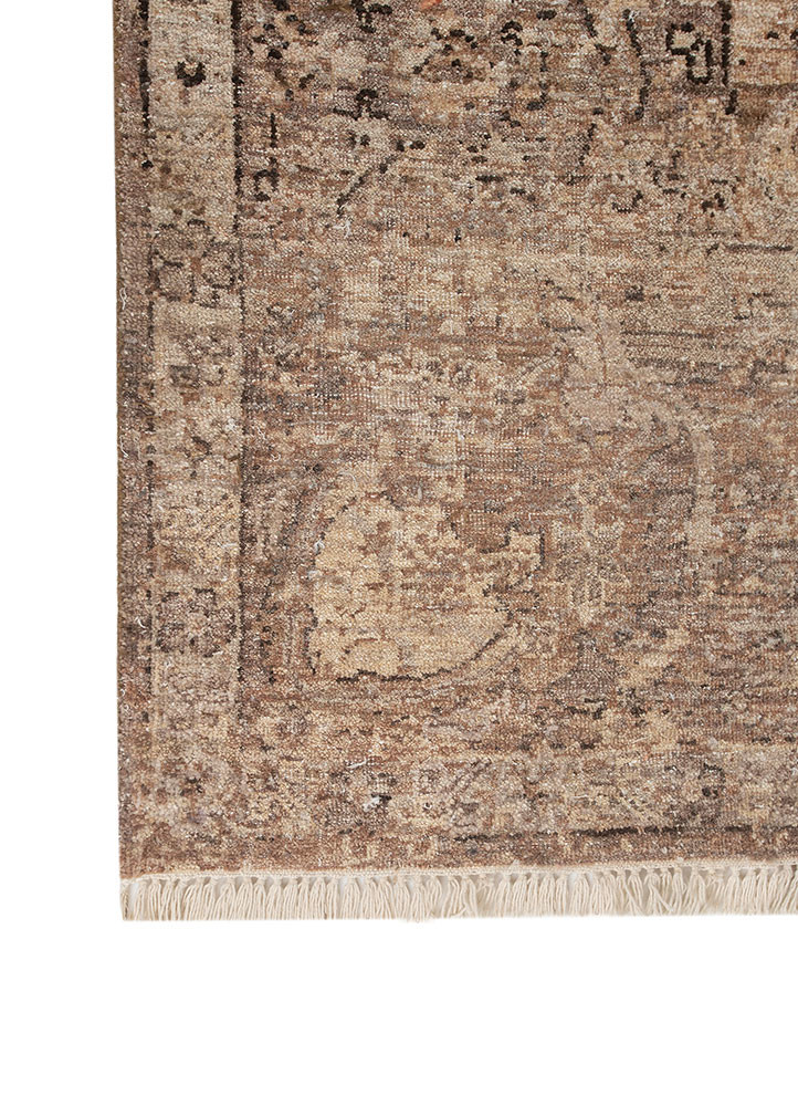 someplace in time grey and black wool hand knotted Rug - Corner someplace in time grey and black wool hand knotted Rug - Corner