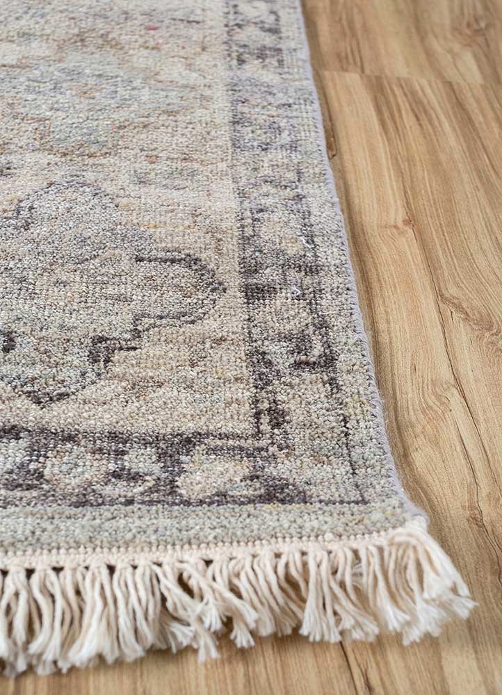 viscaya grey and black afghan wool hand knotted Rug - Corner