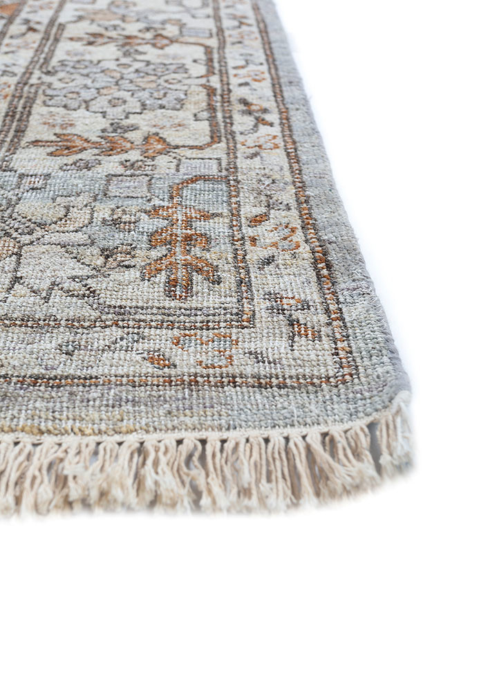 thyme ivory afghan wool hand knotted Rug - Corner thyme ivory afghan wool hand knotted Rug - Corner