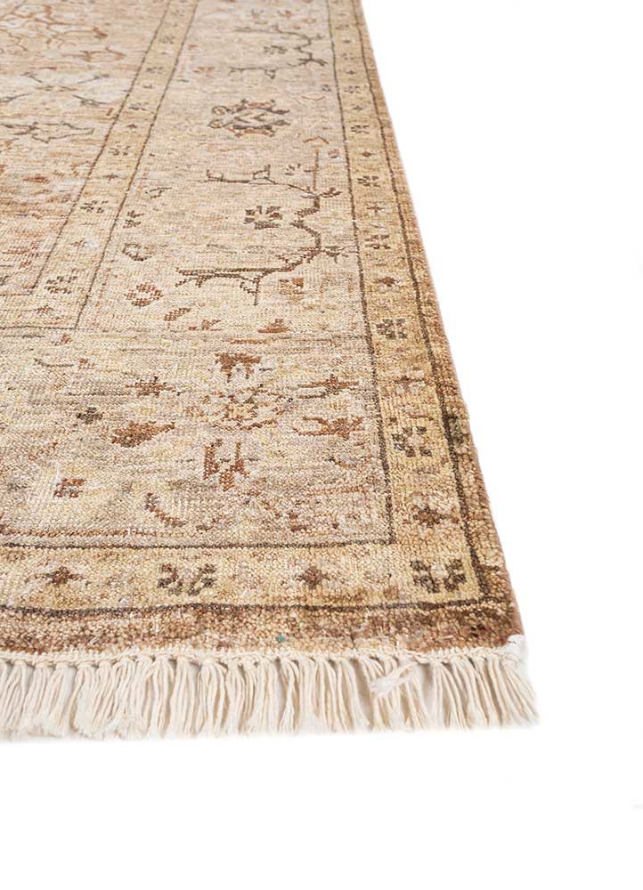 erbe beige and brown afghan wool hand knotted Rug - Corner erbe beige and brown afghan wool hand knotted Rug - Corner