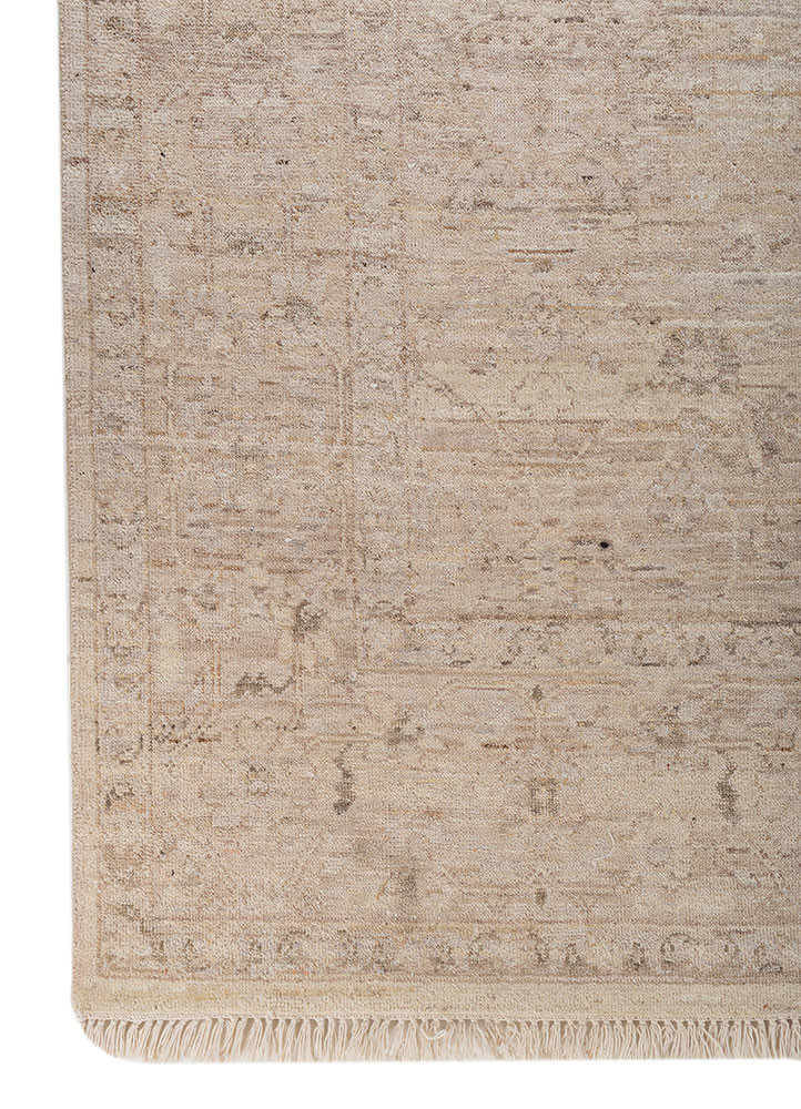 viscaya ivory wool hand knotted Rug - Corner