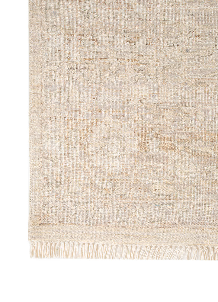 viscaya ivory wool hand knotted Rug - Corner