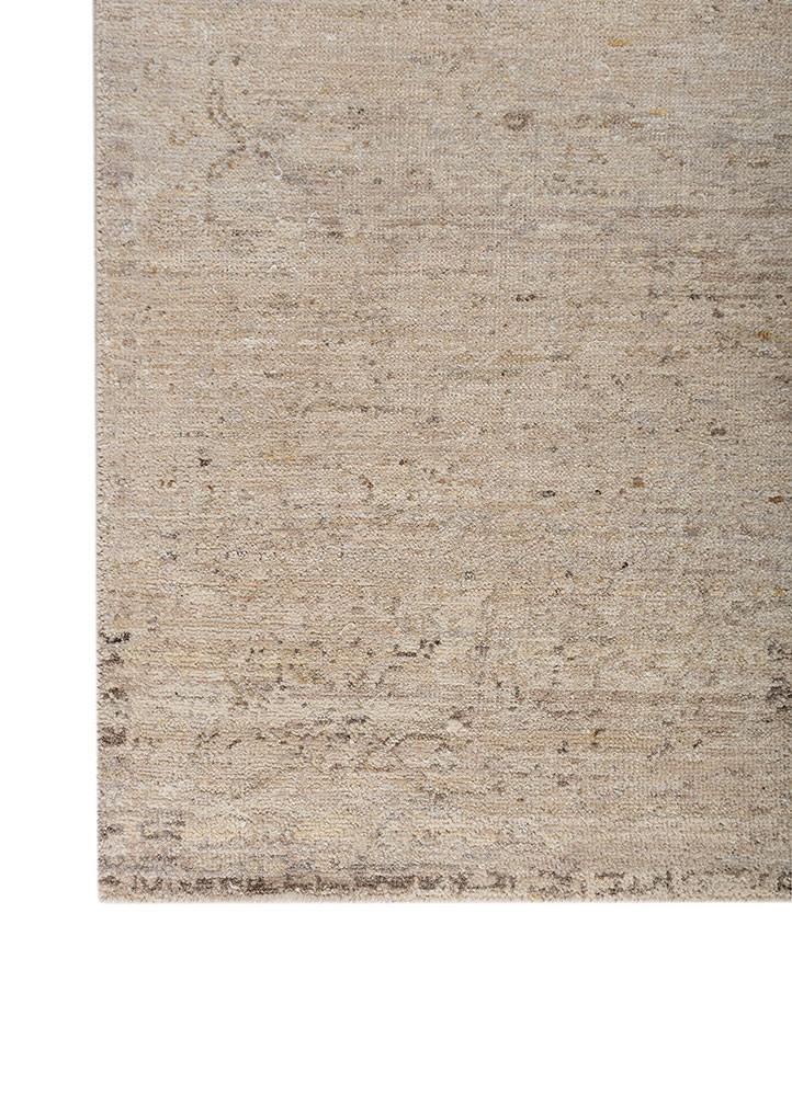 viscaya ivory wool hand knotted Rug - Corner