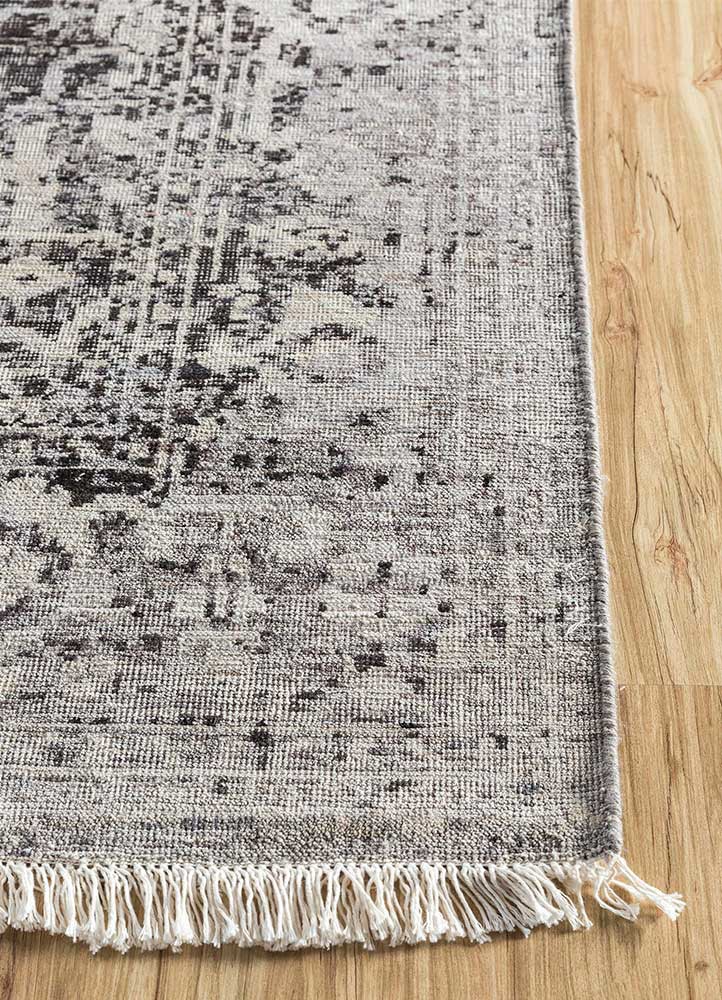 viscaya grey and black afghan wool hand knotted Rug - Corner viscaya grey and black afghan wool hand knotted Rug - Corner