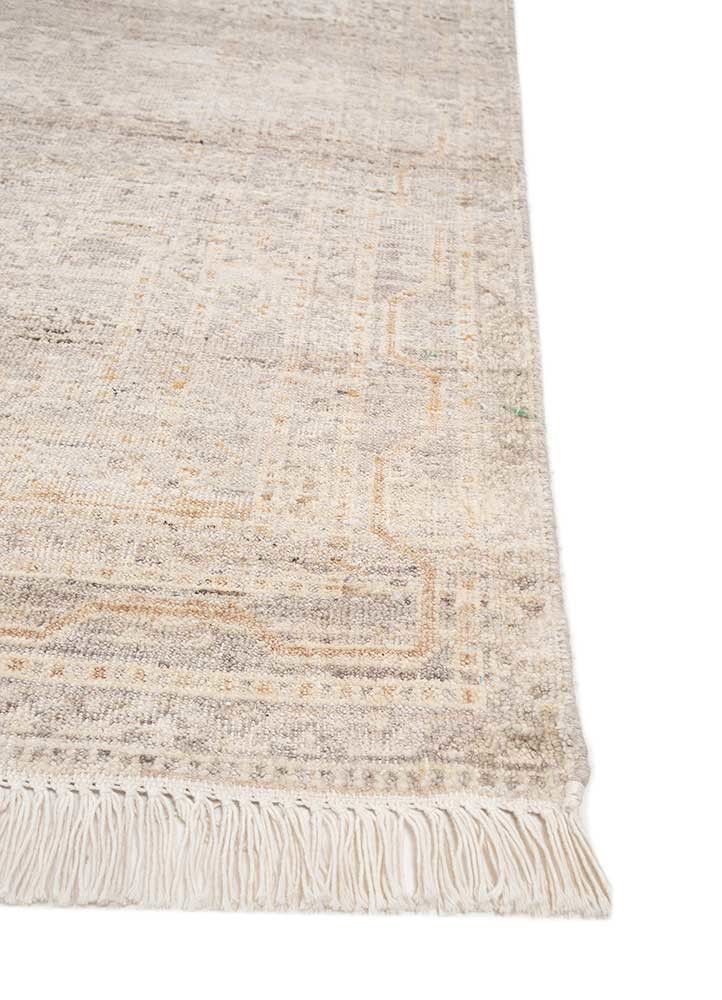viscaya grey and black afghan wool hand knotted Rug - Corner