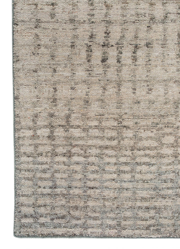 uvenuti green wool hand knotted Rug - Corner