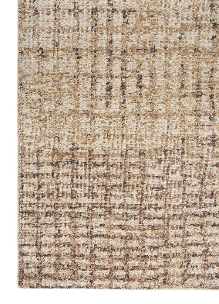 uvenuti gold wool hand knotted Rug - Corner