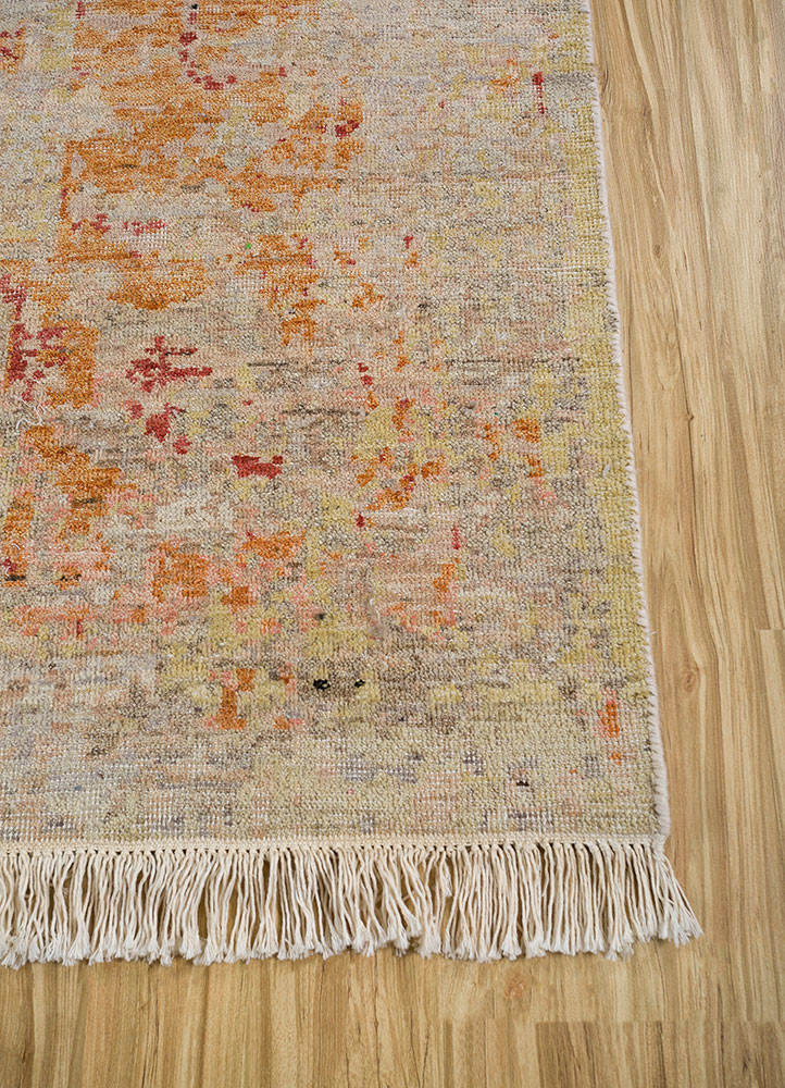 far east ivory afghan wool hand knotted Rug - Corner far east ivory afghan wool hand knotted Rug - Corner