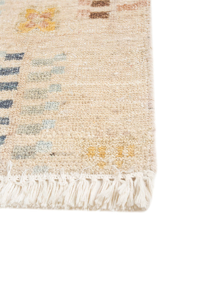 erbe ivory afghan wool hand knotted Rug - Corner erbe ivory afghan wool hand knotted Rug - Corner