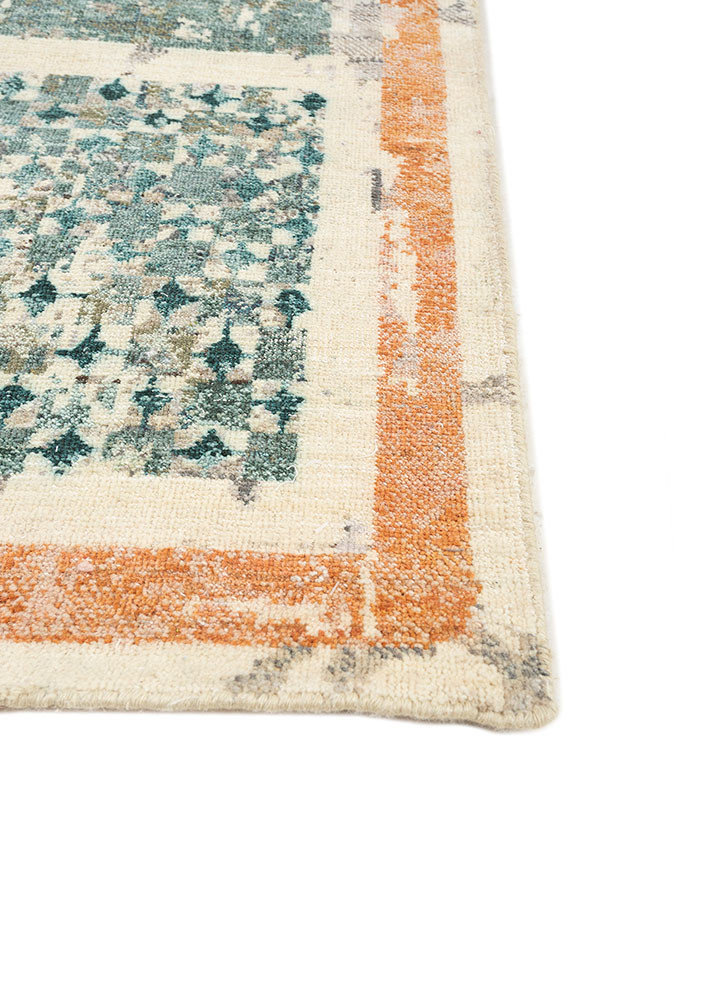 far pavilions ivory wool hand knotted Rug - Corner far pavilions ivory wool hand knotted Rug - Corner