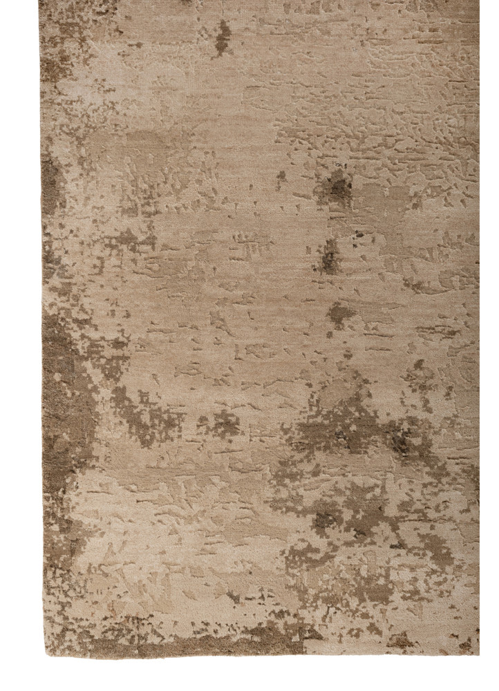 afterglow by kavi beige and brown wool and silk hand knotted Rug - Corner afterglow by kavi beige and brown wool and silk hand knotted Rug - Corner