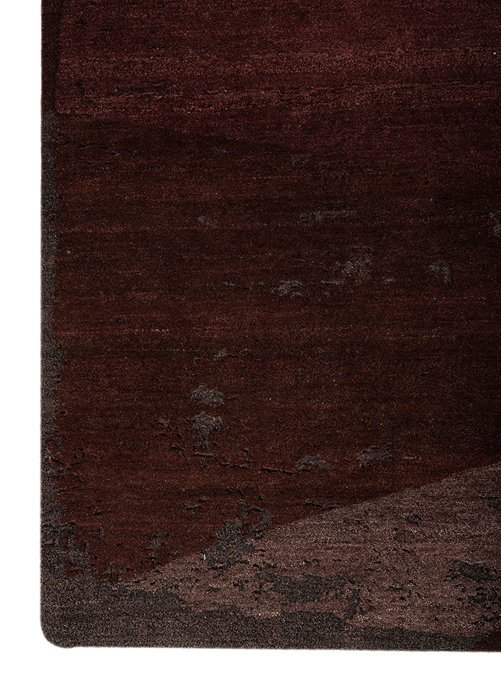 unfold by kavi beige and brown wool and silk hand knotted Rug - Corner unfold by kavi beige and brown wool and silk hand knotted Rug - Corner