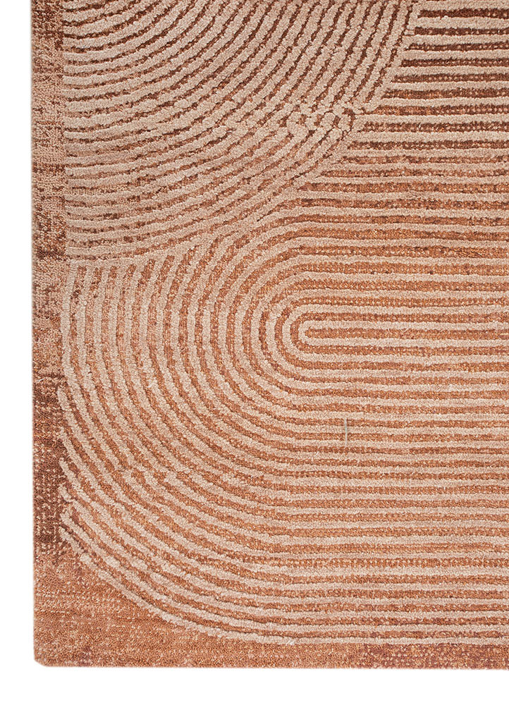 azalea red and orange wool and silk hand knotted Rug - Corner azalea red and orange wool and silk hand knotted Rug - Corner