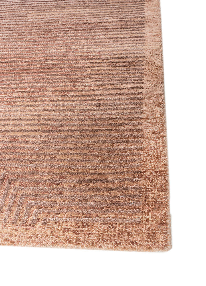 azalea red and orange wool and silk hand knotted Rug - Corner azalea red and orange wool and silk hand knotted Rug - Corner