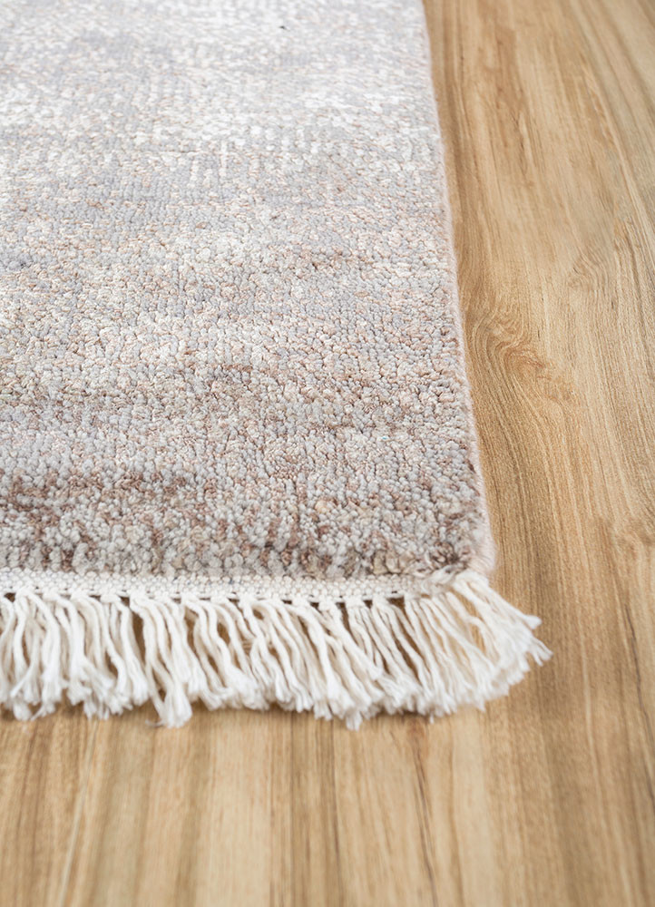 entropy pink and purple wool and silk hand knotted Rug - Corner entropy pink and purple wool and silk hand knotted Rug - Corner