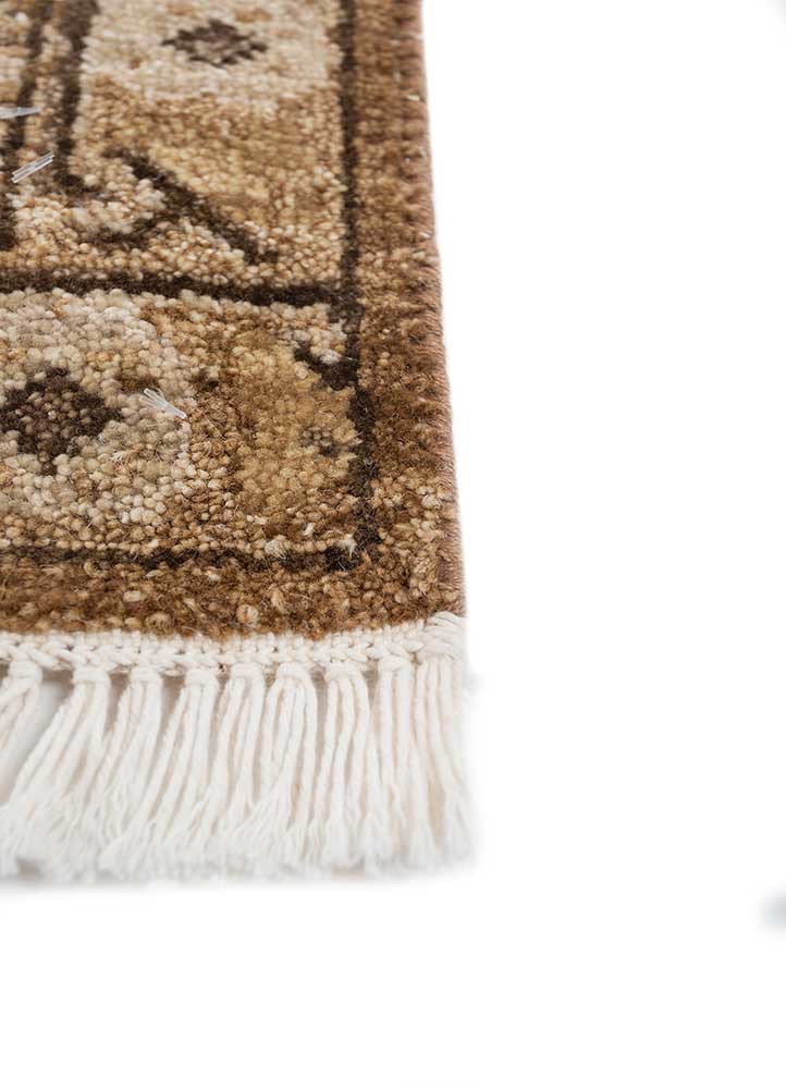 erbe beige and brown afghan wool hand knotted Rug - Corner erbe beige and brown afghan wool hand knotted Rug - Corner