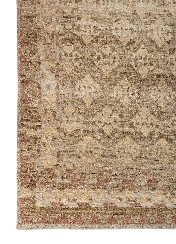 viscaya gold wool hand knotted Rug - Corner