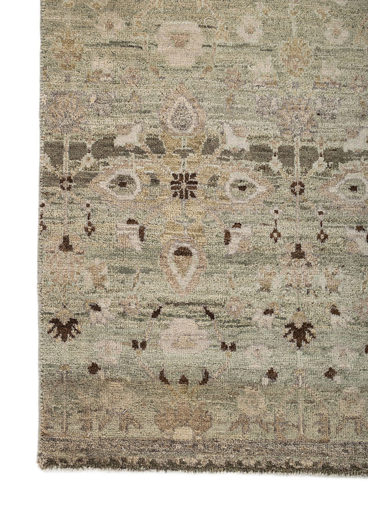 viscaya blue wool hand knotted Rug - Corner viscaya blue wool hand knotted Rug - Corner