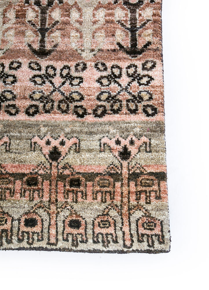 viscaya beige and brown afghan wool hand knotted Rug - Corner viscaya beige and brown afghan wool hand knotted Rug - Corner
