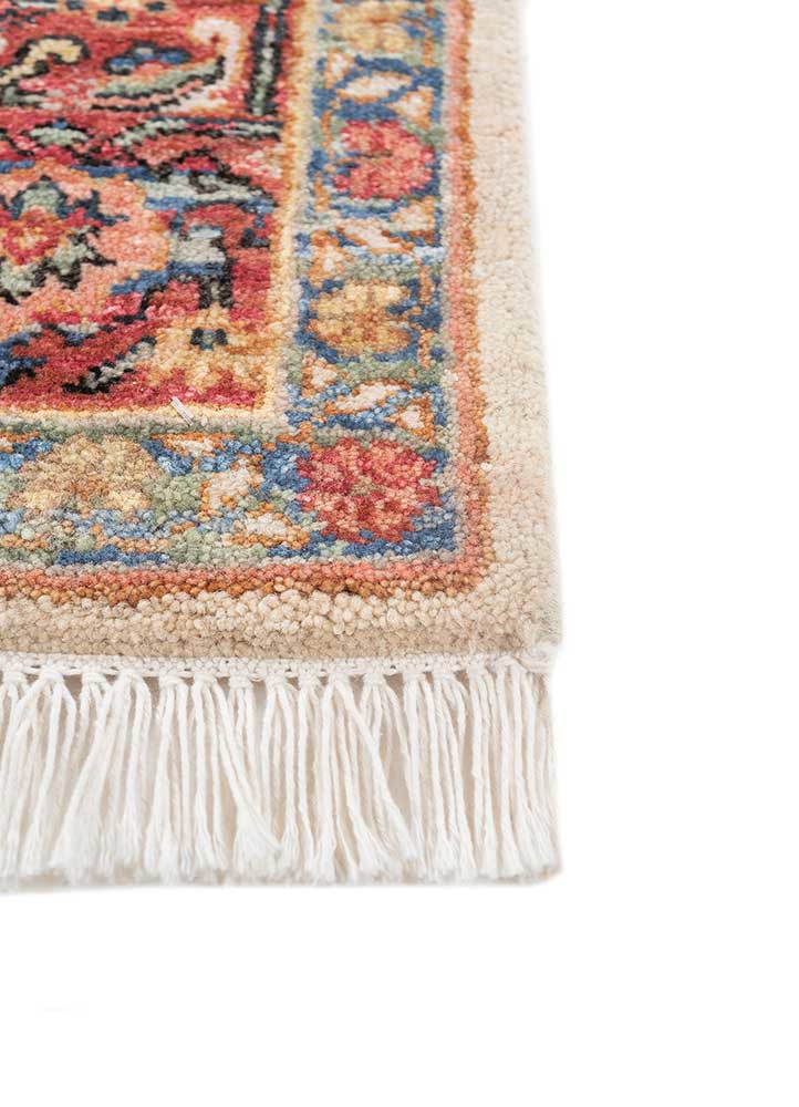 gulnar ivory afghan wool hand knotted Rug - Corner gulnar ivory afghan wool hand knotted Rug - Corner