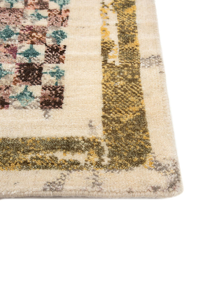 far pavilions ivory wool hand knotted Rug - Corner far pavilions ivory wool hand knotted Rug - Corner