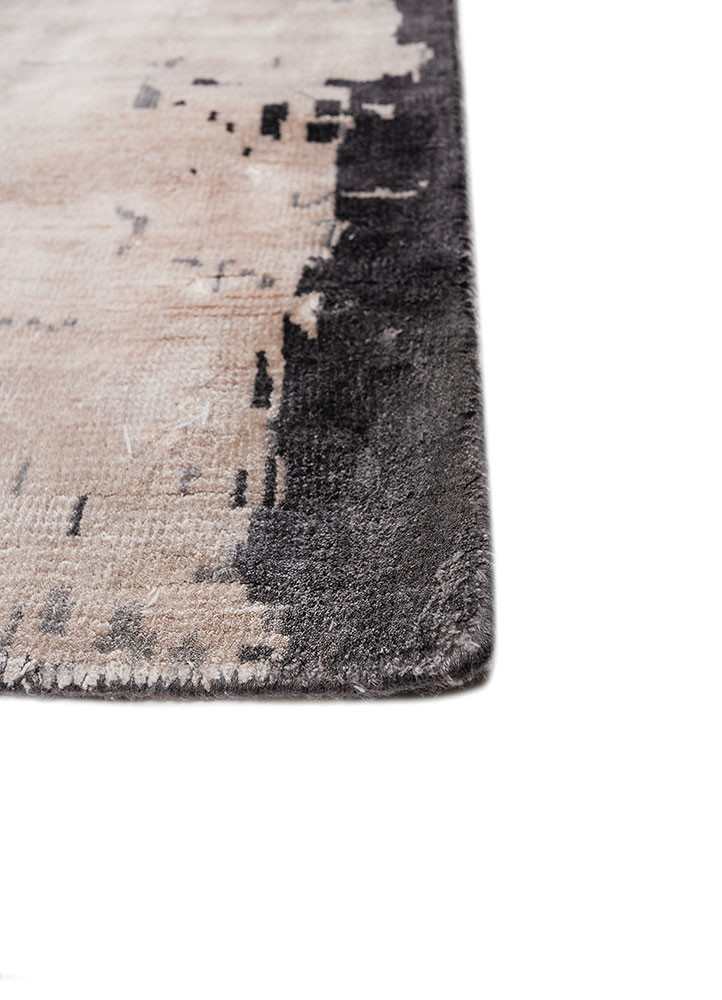 free verse by kavi ivory bamboo silk hand knotted Rug - Corner free verse by kavi ivory bamboo silk hand knotted Rug - Corner