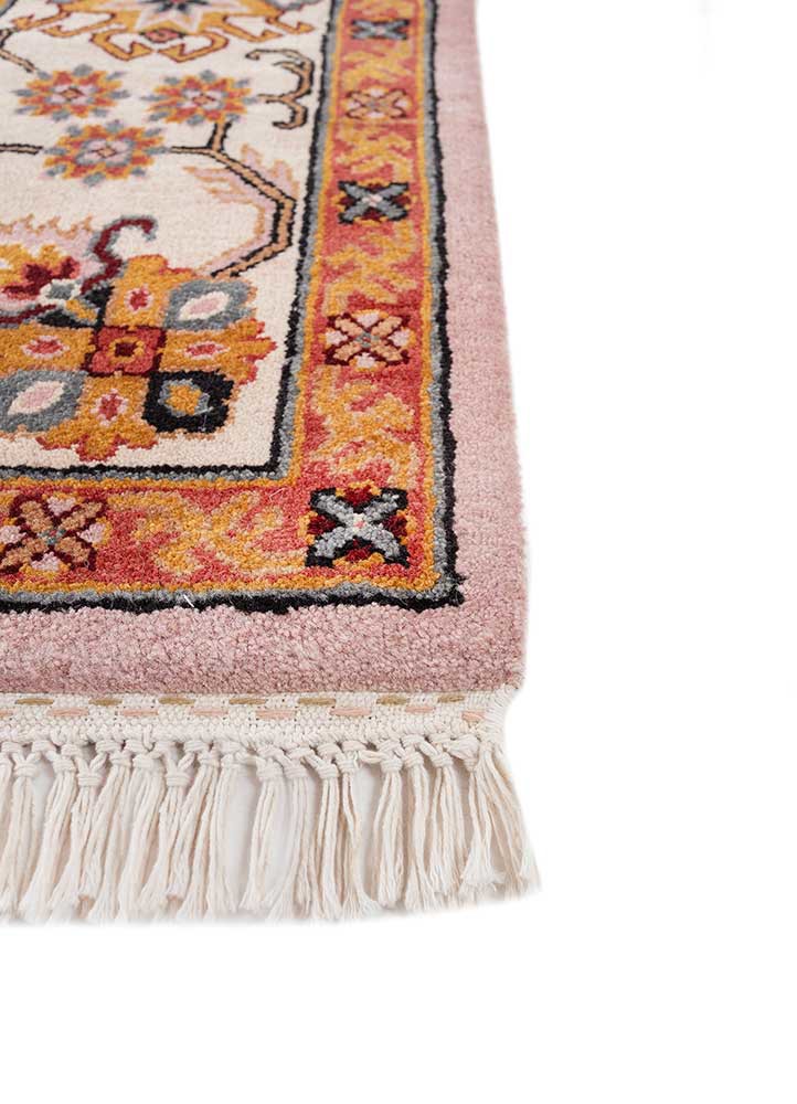 savana pink and purple wool hand knotted Rug - Corner savana pink and purple wool hand knotted Rug - Corner