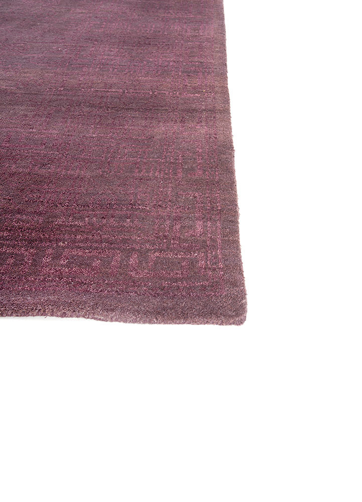 clan pink and purple wool hand knotted Rug - Corner clan pink and purple wool hand knotted Rug - Corner