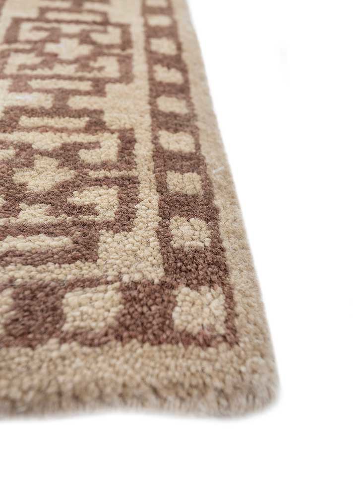 majnun blue wool hand knotted Rug - Corner