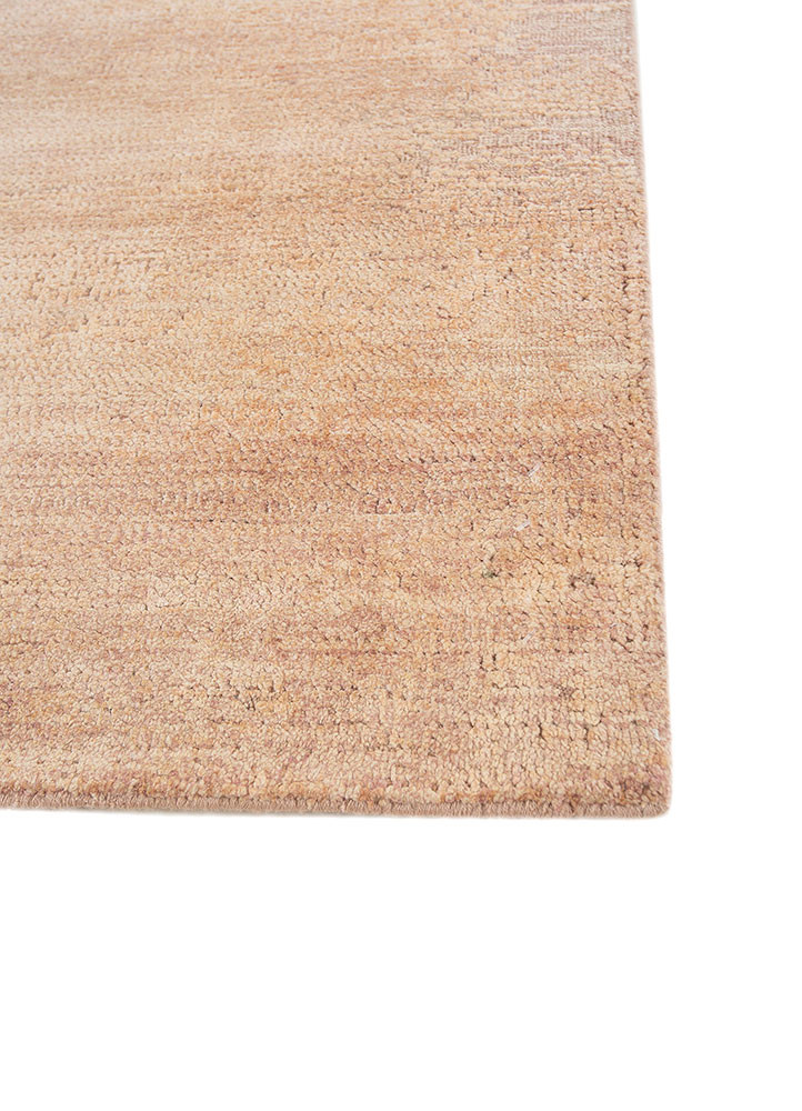 entropy pink and purple afghan wool and silk hand knotted Rug - Corner