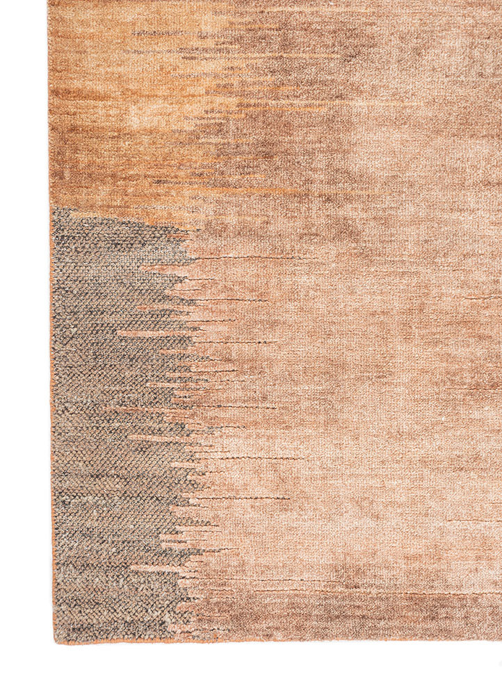 hidden by kavi red and orange afghan wool and silk hand knotted Rug - Corner hidden by kavi red and orange afghan wool and silk hand knotted Rug - Corner
