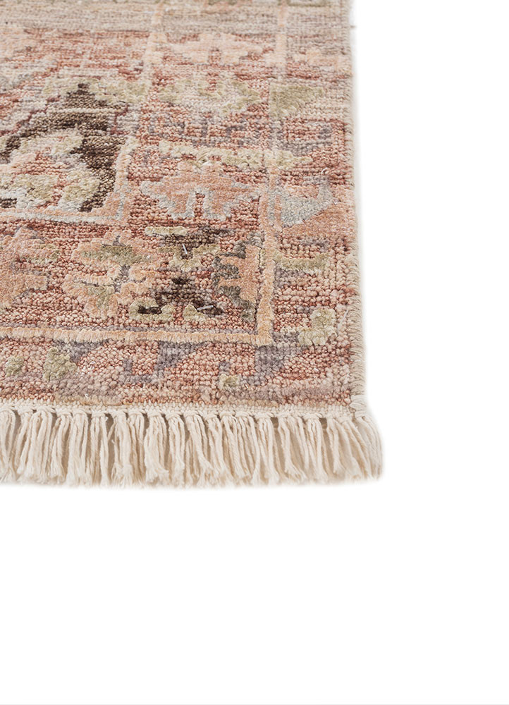 viscaya beige and brown afghan wool and silk hand knotted Rug - Corner viscaya beige and brown afghan wool and silk hand knotted Rug - Corner