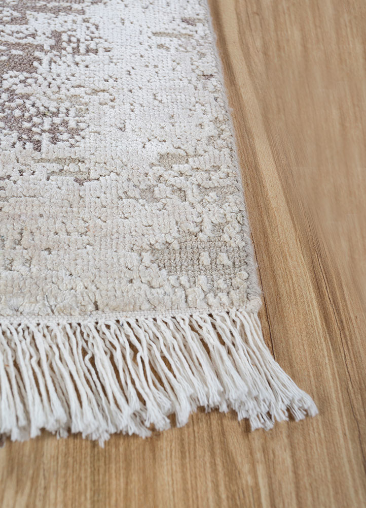 azalea grey and black afghan wool and silk hand knotted Rug - Corner azalea grey and black afghan wool and silk hand knotted Rug - Corner