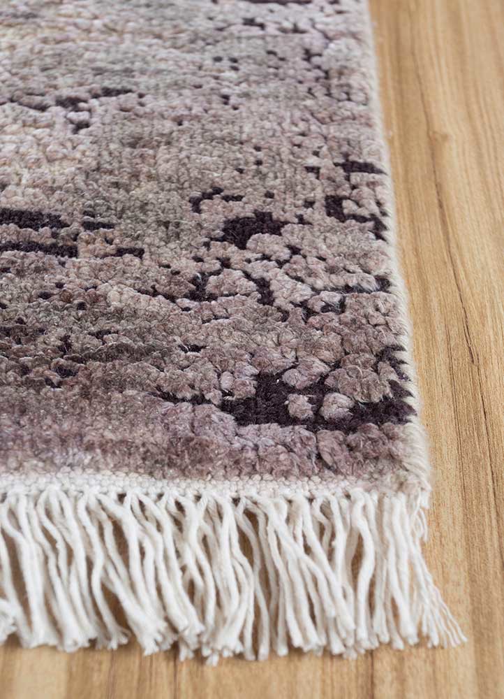 entropy ivory afghan wool and silk hand knotted Rug - Corner entropy ivory afghan wool and silk hand knotted Rug - Corner